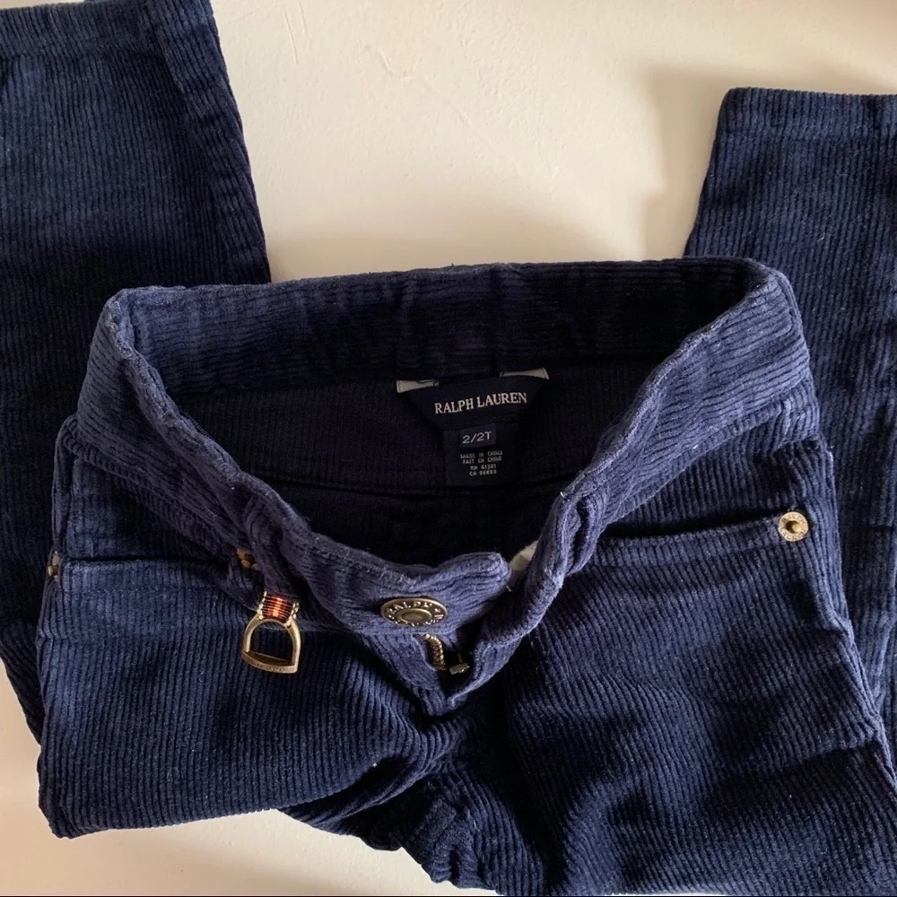 RALPH Lauren Girl Corduroy  pants- Size 2T Color Blue